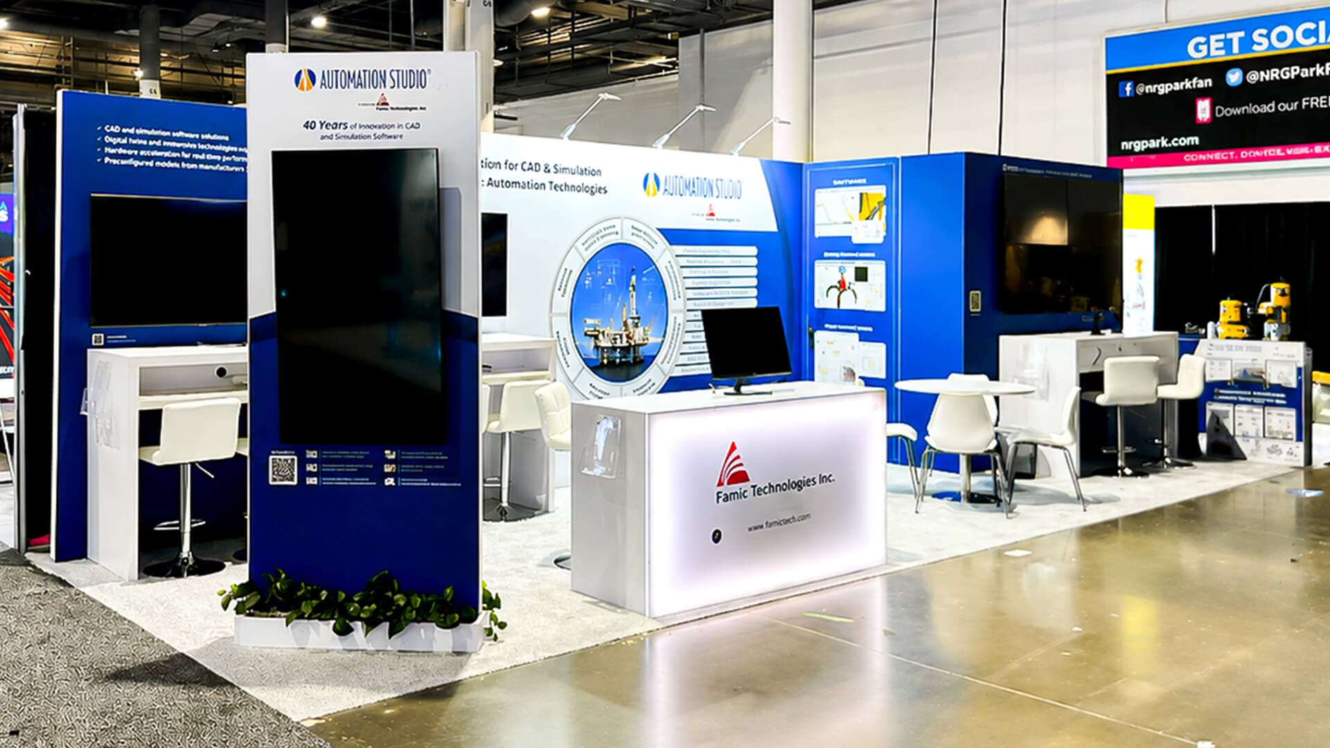 Famic Technologies booth at Offshore Technology Conference